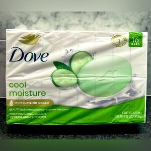 16 Pk Dove Bar Soap SEALED/ NEW Cool Moisture cucumber and green tea